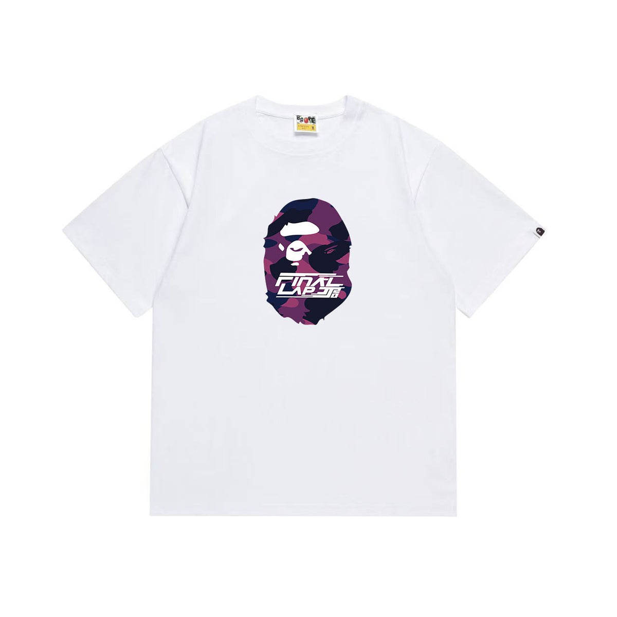 BAPE Purple Face Graphic Short-Sleeve T-Shirt ¡ª front