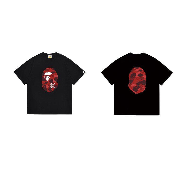 BAPE Red Camo Ape Head Graphic T-Shirt ¡ª comparison