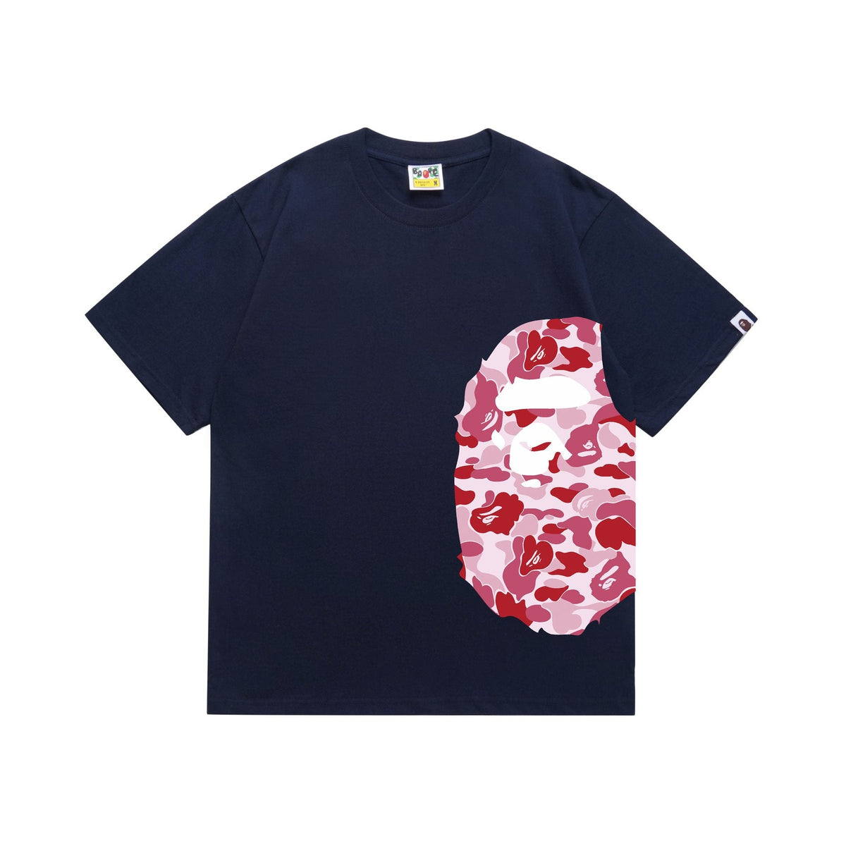 BAPE Pink Camo Ape Head Graphic Short-Sleeve T-Shirt ¡ª front