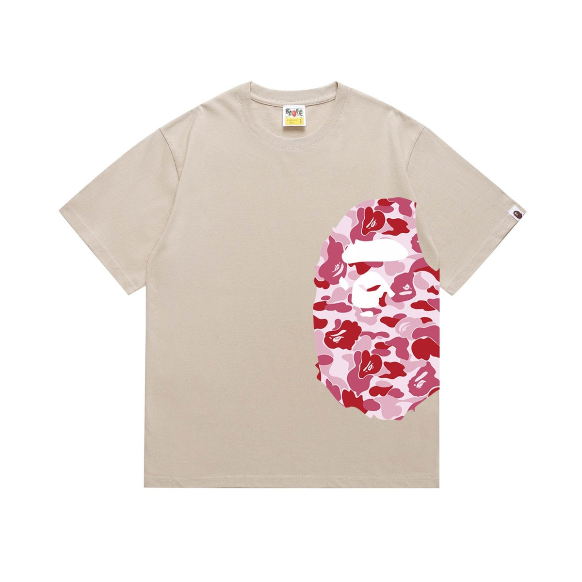 BAPE Pink Camo Ape Head Graphic Short-Sleeve T-Shirt ¡ª front