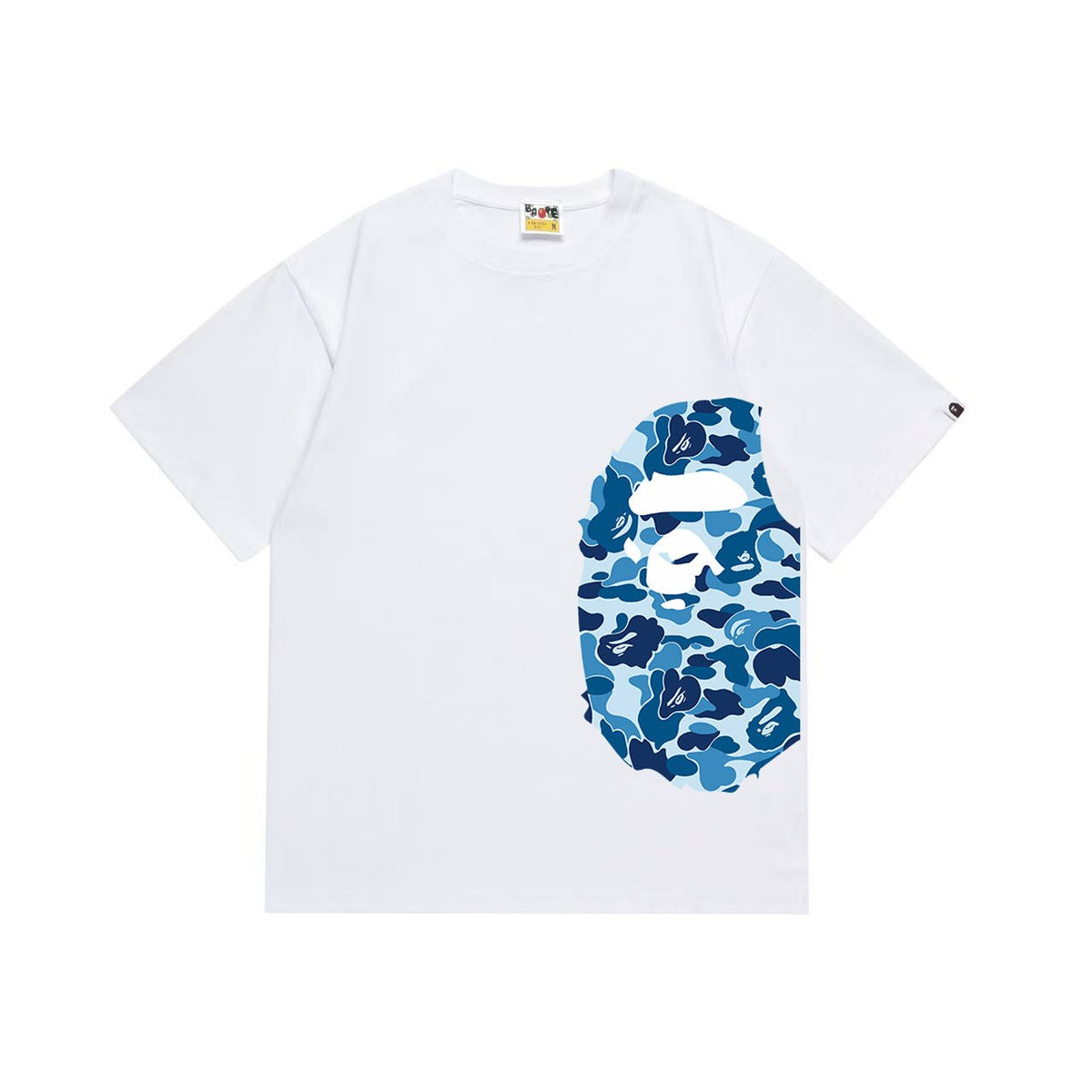 BAPE Blue Camo Ape-Head Graphic T-Shirt ¡ª front
