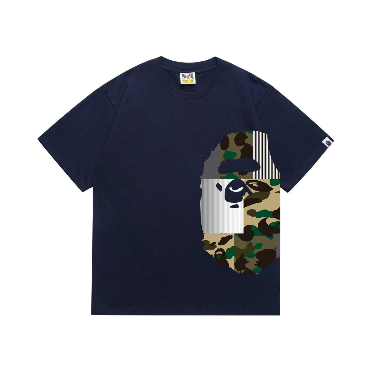 BAPE Camo Ape Face Graphic Short-Sleeve T-Shirt ¡ª front