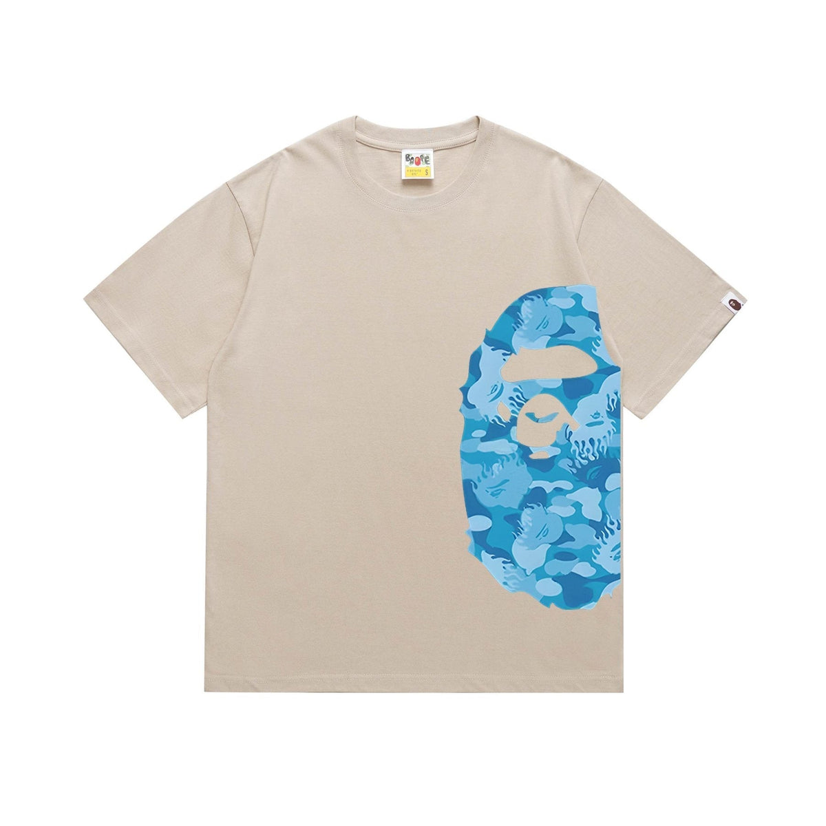 BAPE Blue Ape-Head Side Graphic T-Shirt ¡ª front