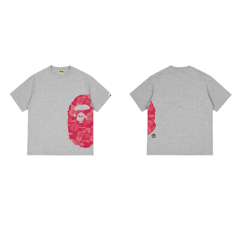 BAPE Pink Ape Face Side Graphic T-Shirt ¡ª front