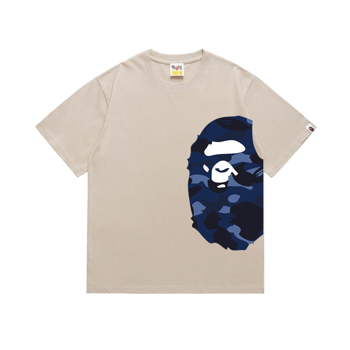 BAPE Blue Camo Ape-Head Graphic T-Shirt ¡ª front