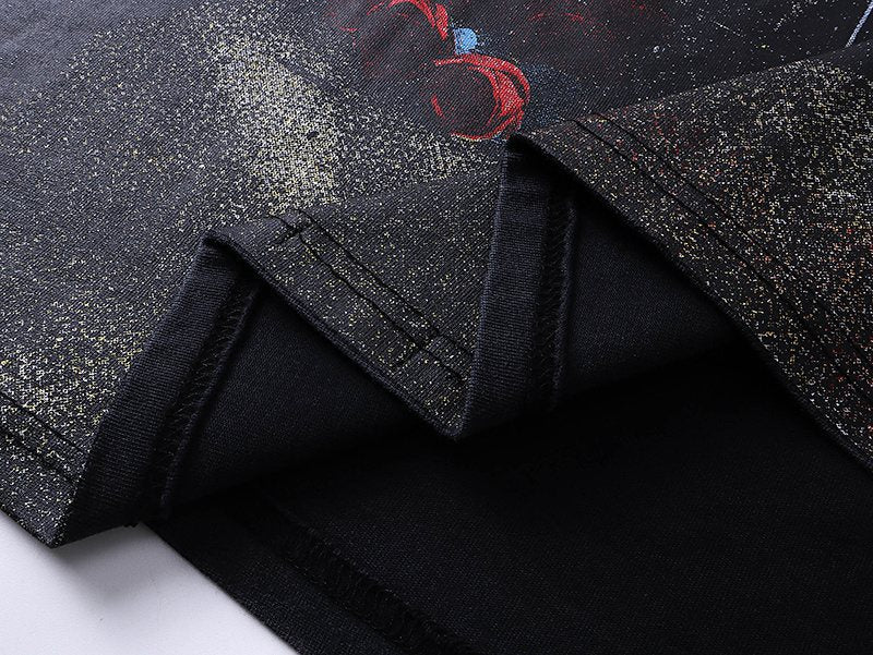 Godspeed Motorcycle Graphic Washed Black T-Shirt ¡ª detail