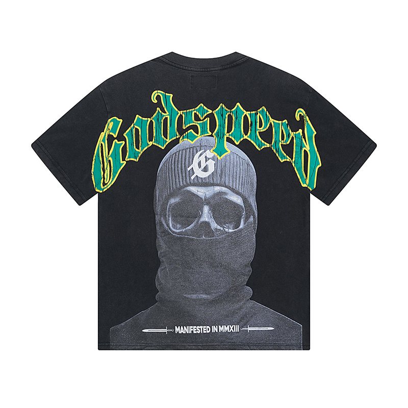 Godspeed Washed Black Rock Graphic T-Shirt ¡ª back