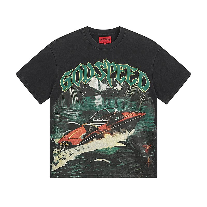 Godspeed Washed Rock Graphic T-Shirt ¡ª front