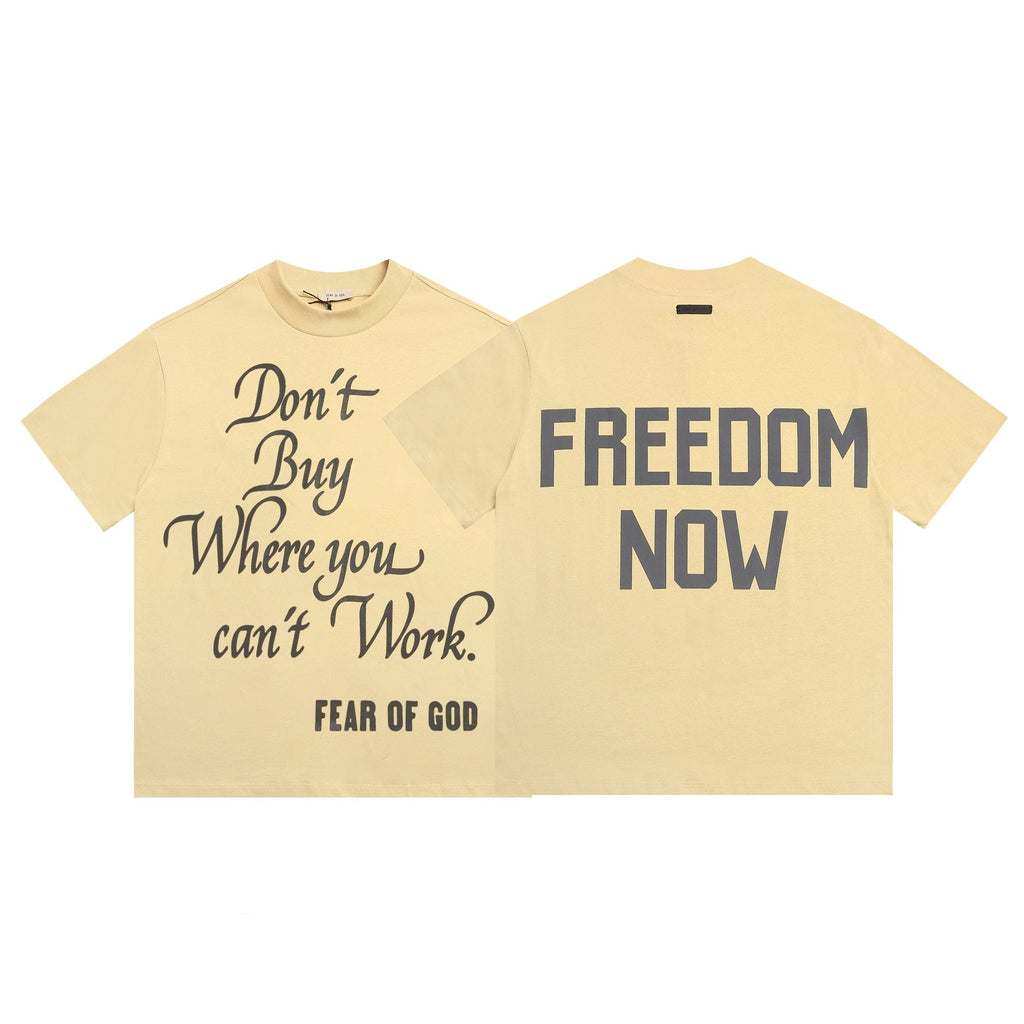 FEAR OF GOD Don¡¯t Buy Where You Can¡¯t Work Short-Sleeve T-Shirt ¡ª hero