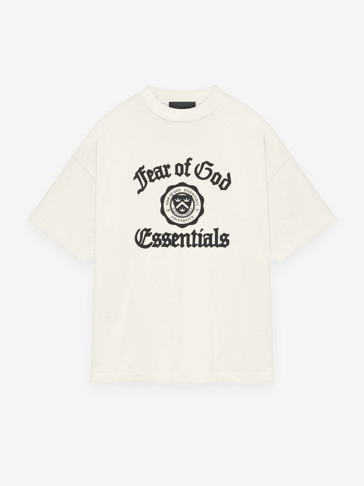 Fear of God Essentials Black College Graphic T-Shirt ¡ª front