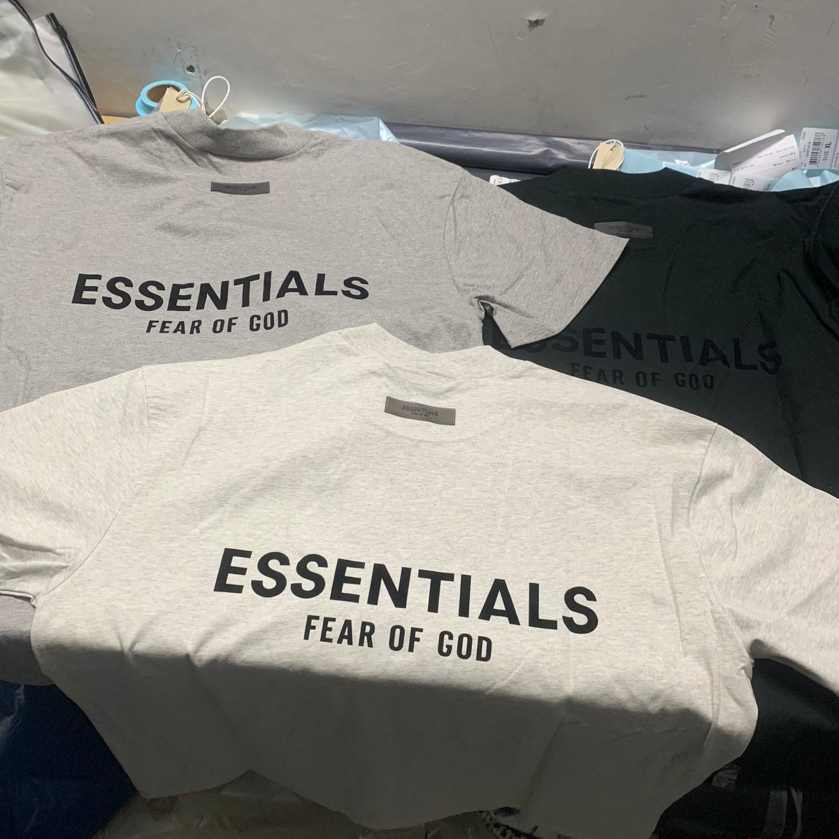 ESSENTIALS Flocked Logo Graphic T-Shirt ¡ª context