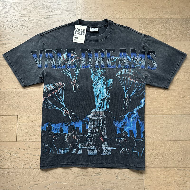 VALE USA Washed Black Graphic T-Shirt ¡ª hero