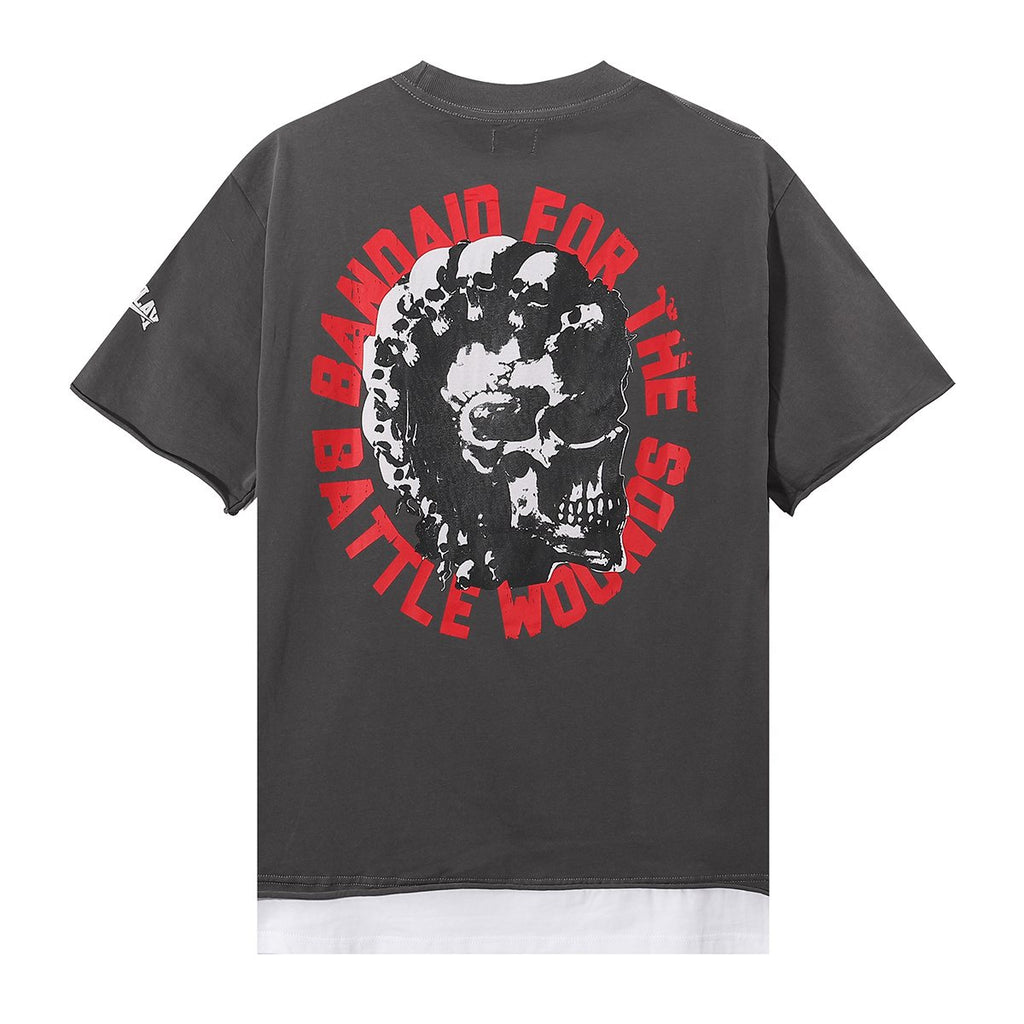 Rough Play Dark Gray Skull City Graphic T-Shirt ¡ª back