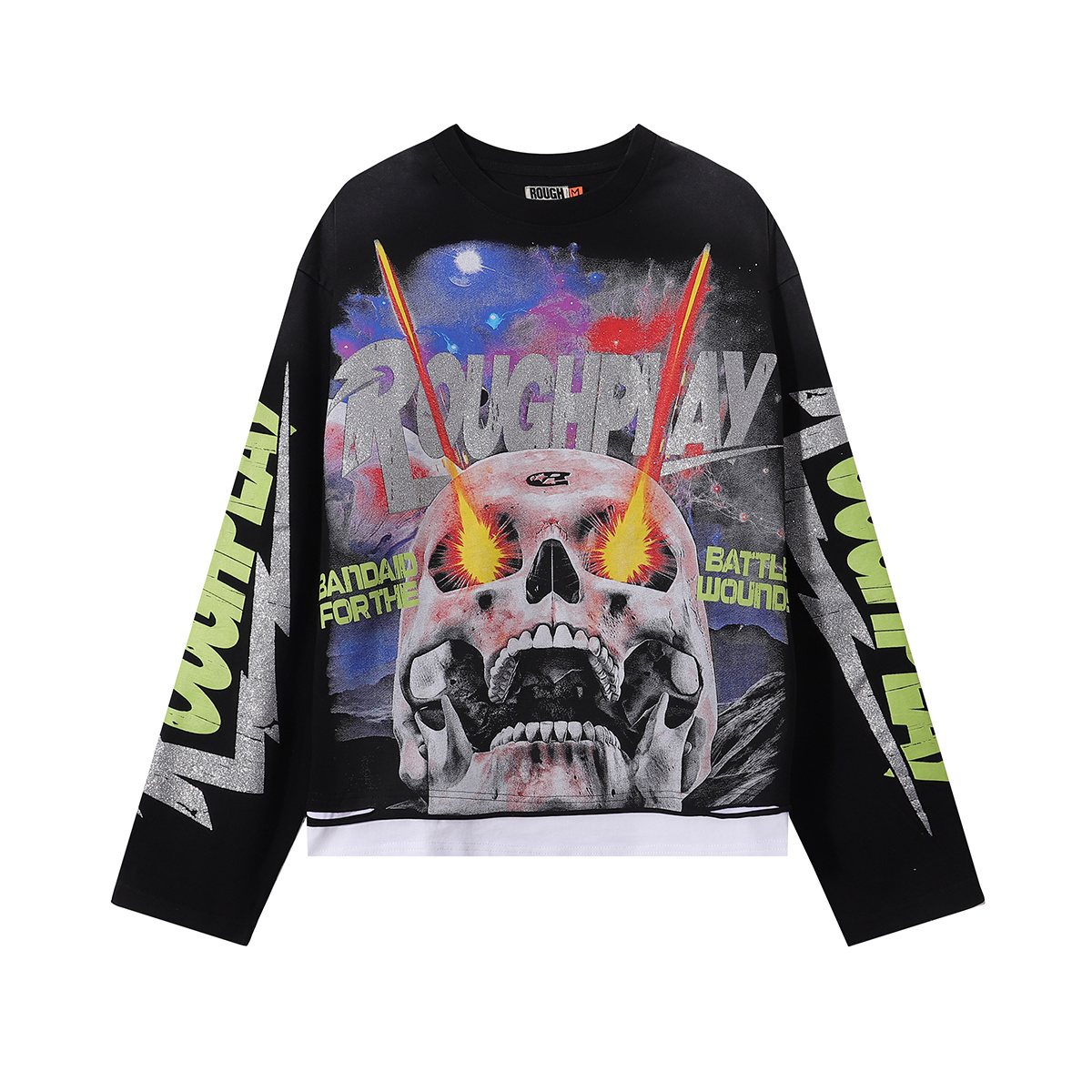 Rough Play Power Skull Long-Sleeve T-Shirt ¡ª front