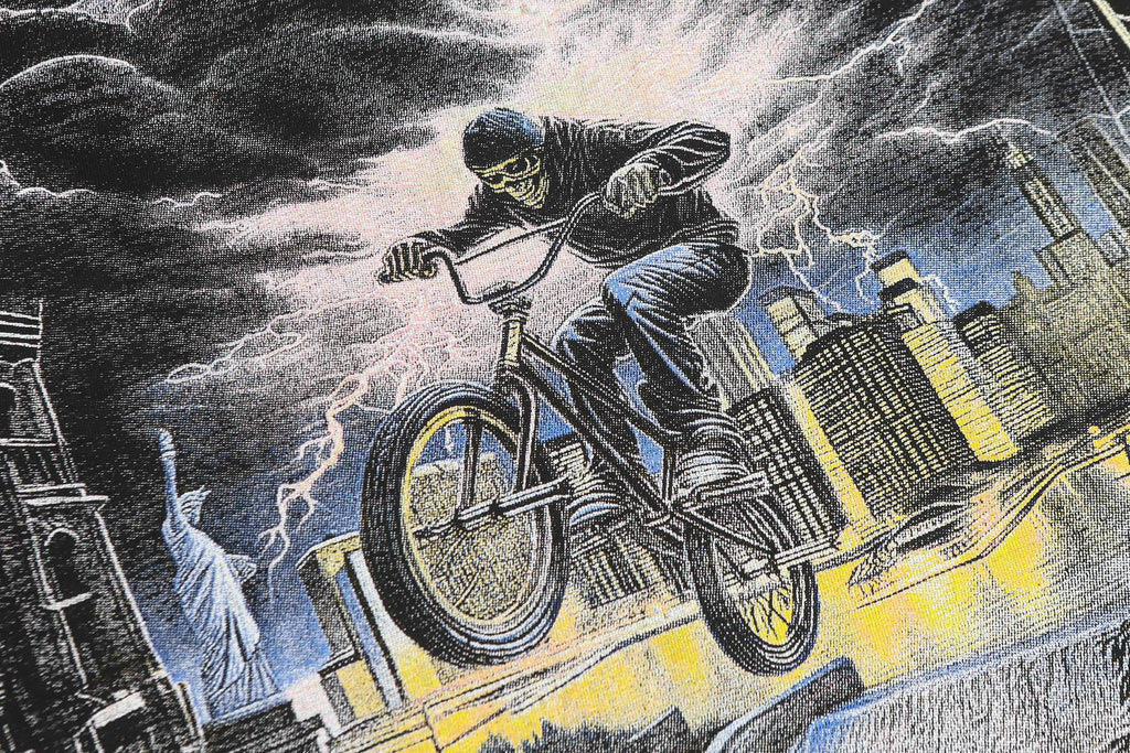 Godspeed Washed Black Rock Graphic Long-Sleeve T-Shirt ¡ª detail