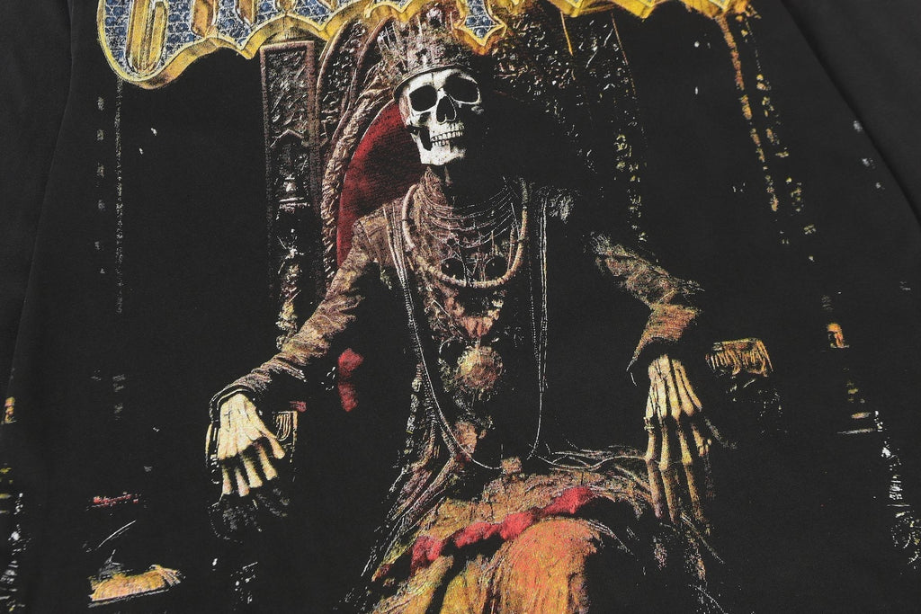 Godspeed Out of Many One Skeleton Graphic Long-Sleeve T-Shirt ¡ª detail