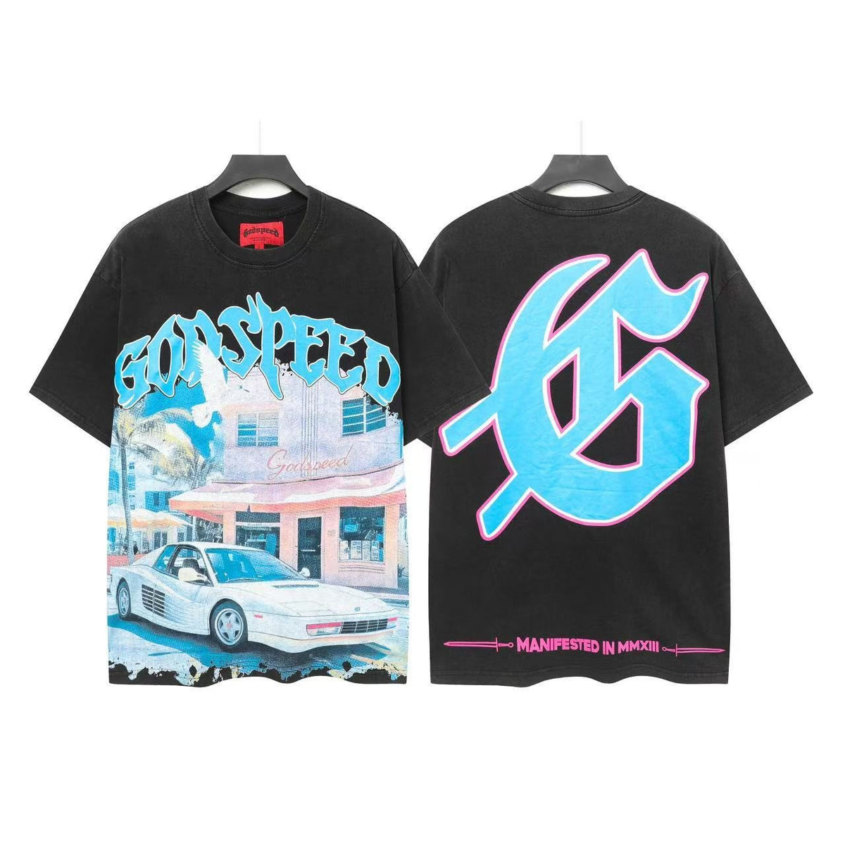 Godspeed Car Diner G Logo Graphic T-Shirt ¡ª front
