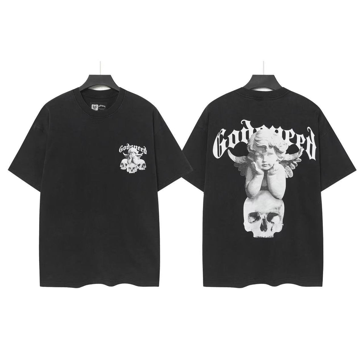 Godspeed Cherub Skull Graphic T-Shirt ¡ª front