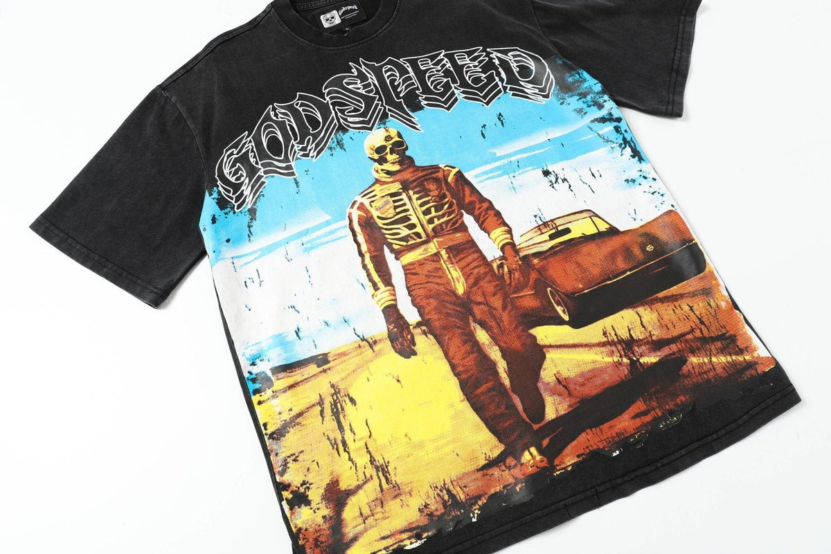Godspeed Desert Skeleton Graphic Short-Sleeve T-Shirt ¡ª front
