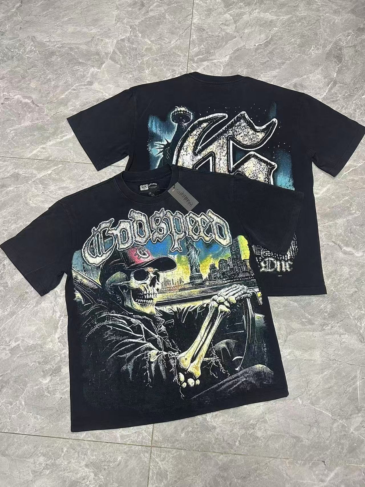 Godspeed Skull City Graphic T-Shirt ¡ª context