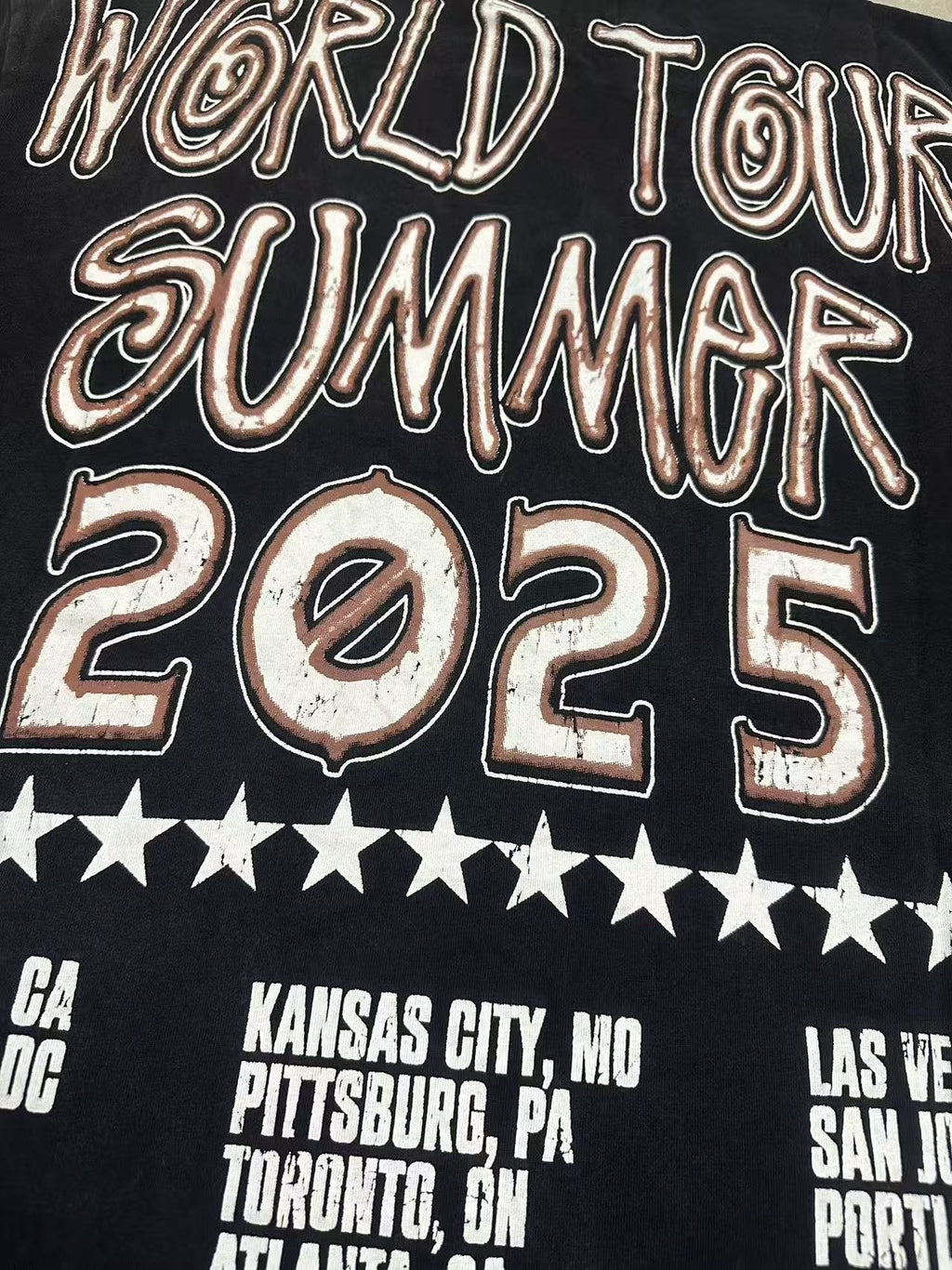 Godspeed World Tour Summer 2025 Graphic T-Shirt ¡ª detail