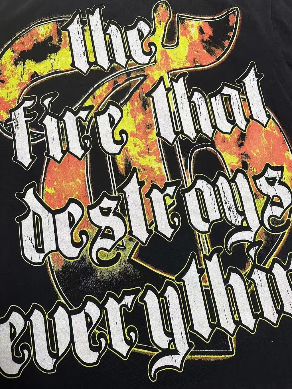 Godspeed Washed Black Statue Graphic T-Shirt ¡ª detail