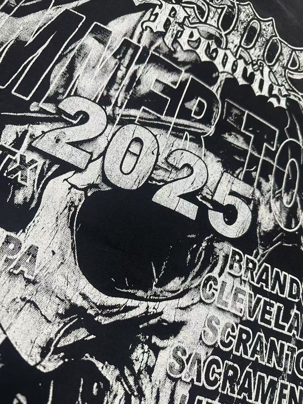 Godspeed Summer Tour 2025 Skull Graphic T-Shirt ¡ª detail