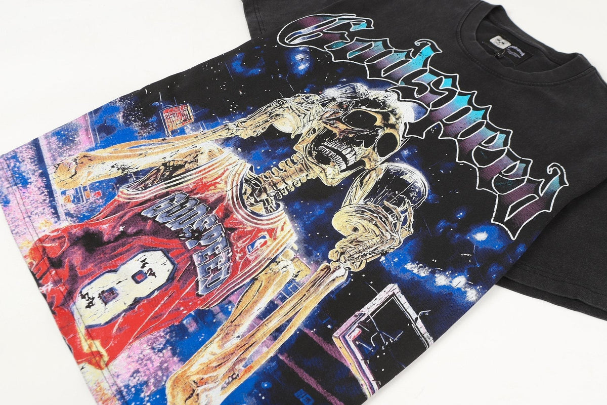 Godspeed Washed Black Graphic T-Shirt ¡ª front