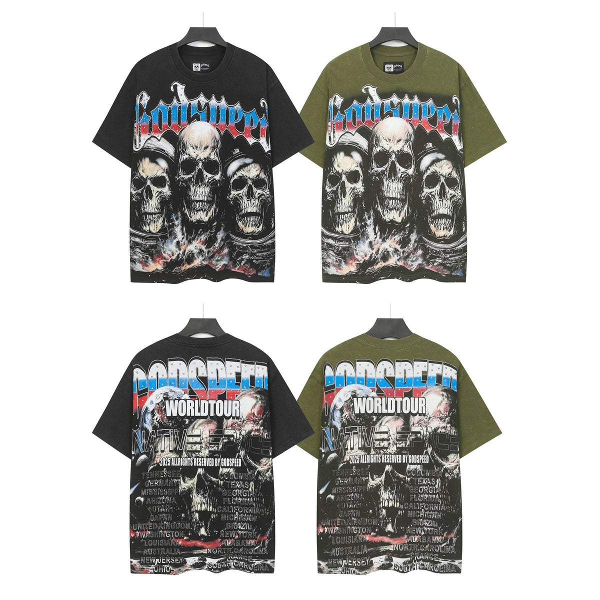 Godspeed World Tour Skull Graphic T-Shirt ¡ª comparison