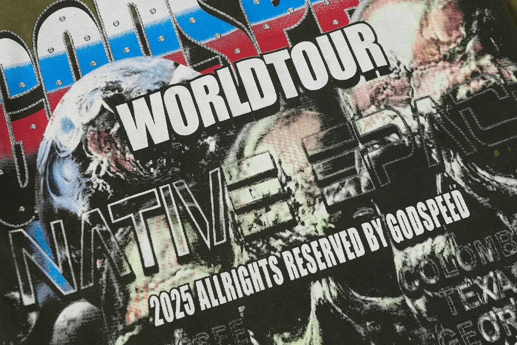 Godspeed World Tour Skull Graphic T-Shirt ¡ª detail