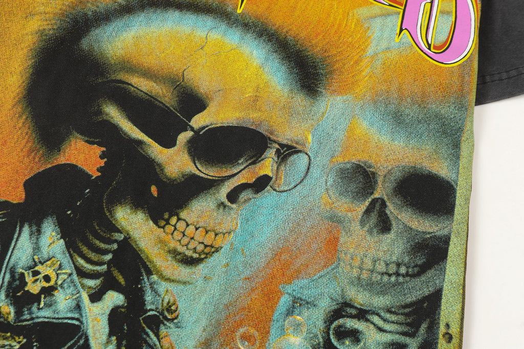 Godspeed Skeleton Graphic Washed Black T-Shirt ¡ª detail