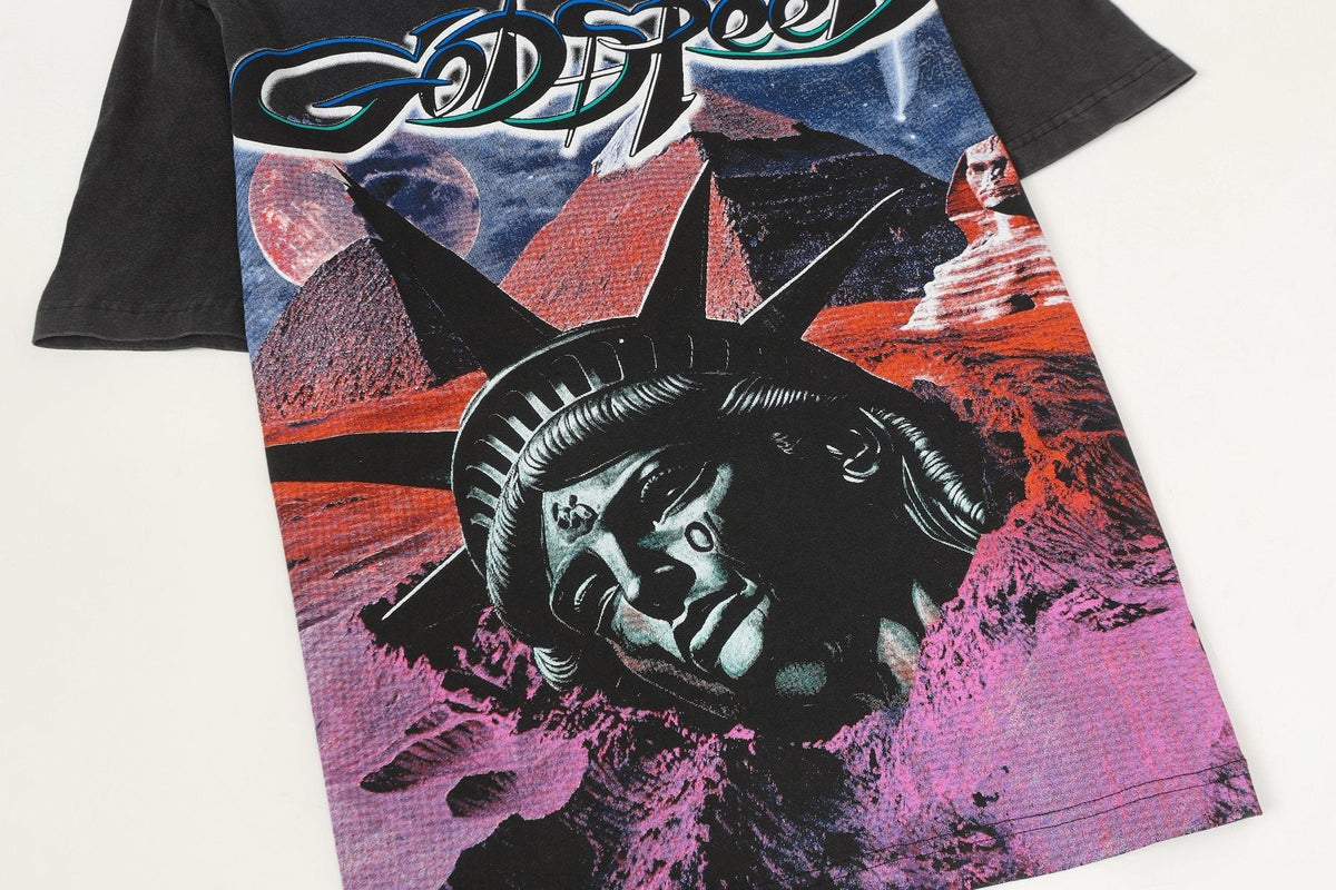 Godspeed Statue of Liberty Graphic T-Shirt ¡ª detail