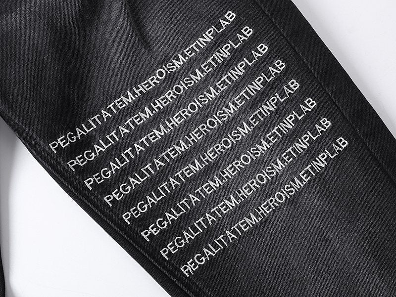 Ksubi Black Washed Graphic Jeans ¡ª detail