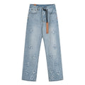 Ksubi Light Blue Embroidered Straight-Leg Jeans ¡ª hero