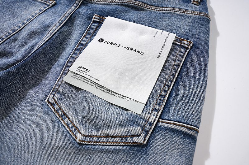 Purple Brand Patch Repair Washed Jeans - Blue ¡ª detail
