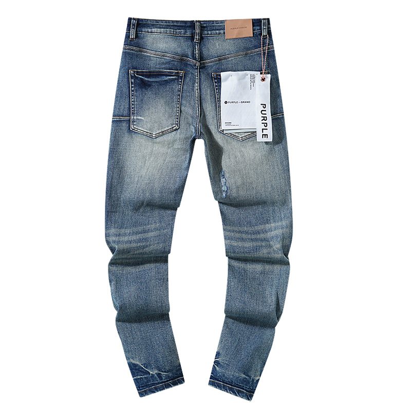 Purple Brand Washed Distressed Blue Jeans ¡ª back