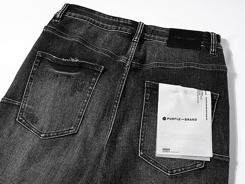 Purple Brand Black Distressed Jeans ¡ª detail