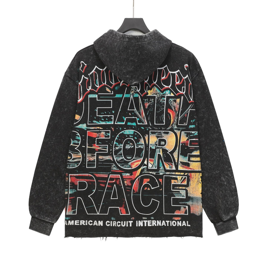 Godspeed Death Before Race Graphic Hoodie ¡ª back