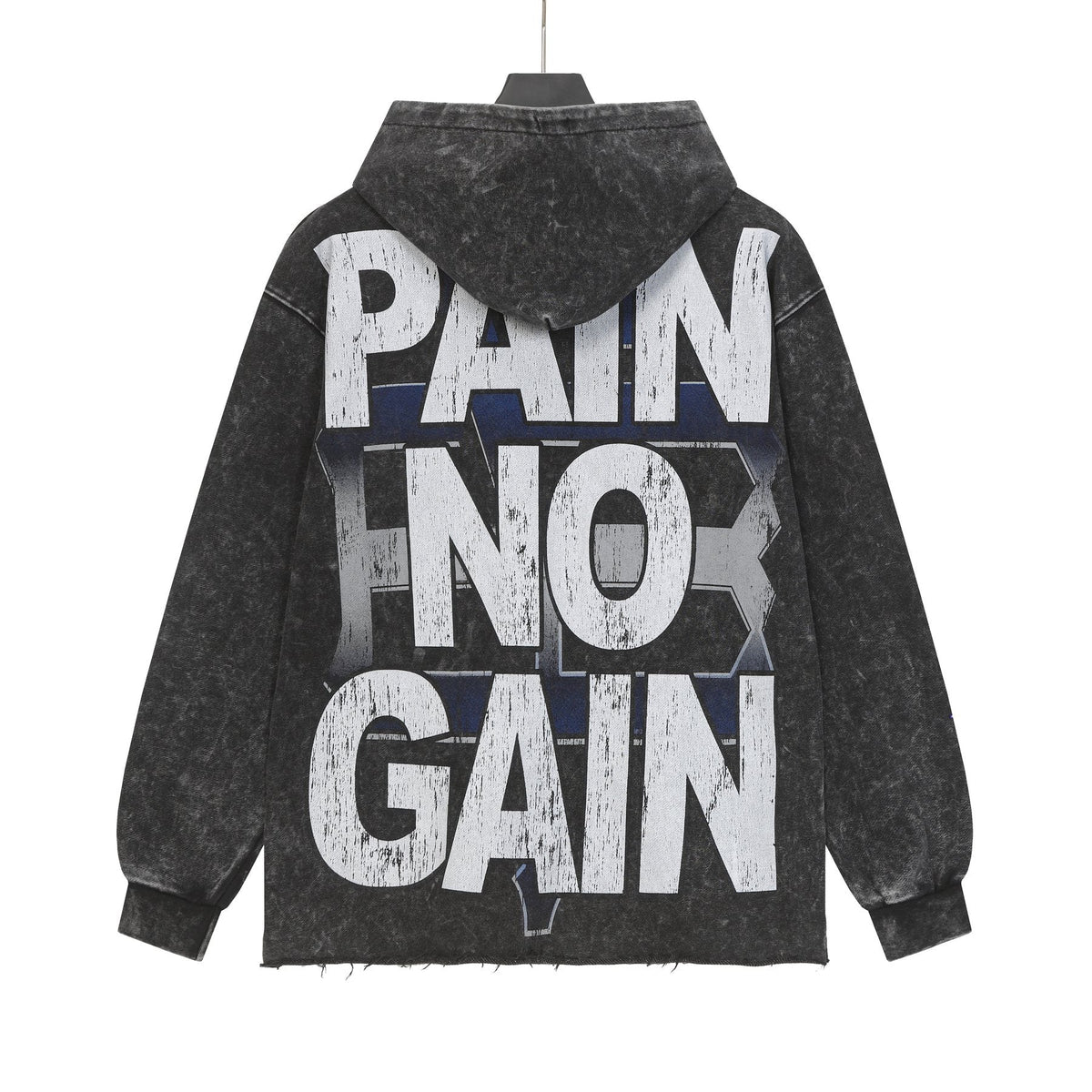 Godspeed Pain No Gain Acid Wash Graphic Hoodie ¡ª back