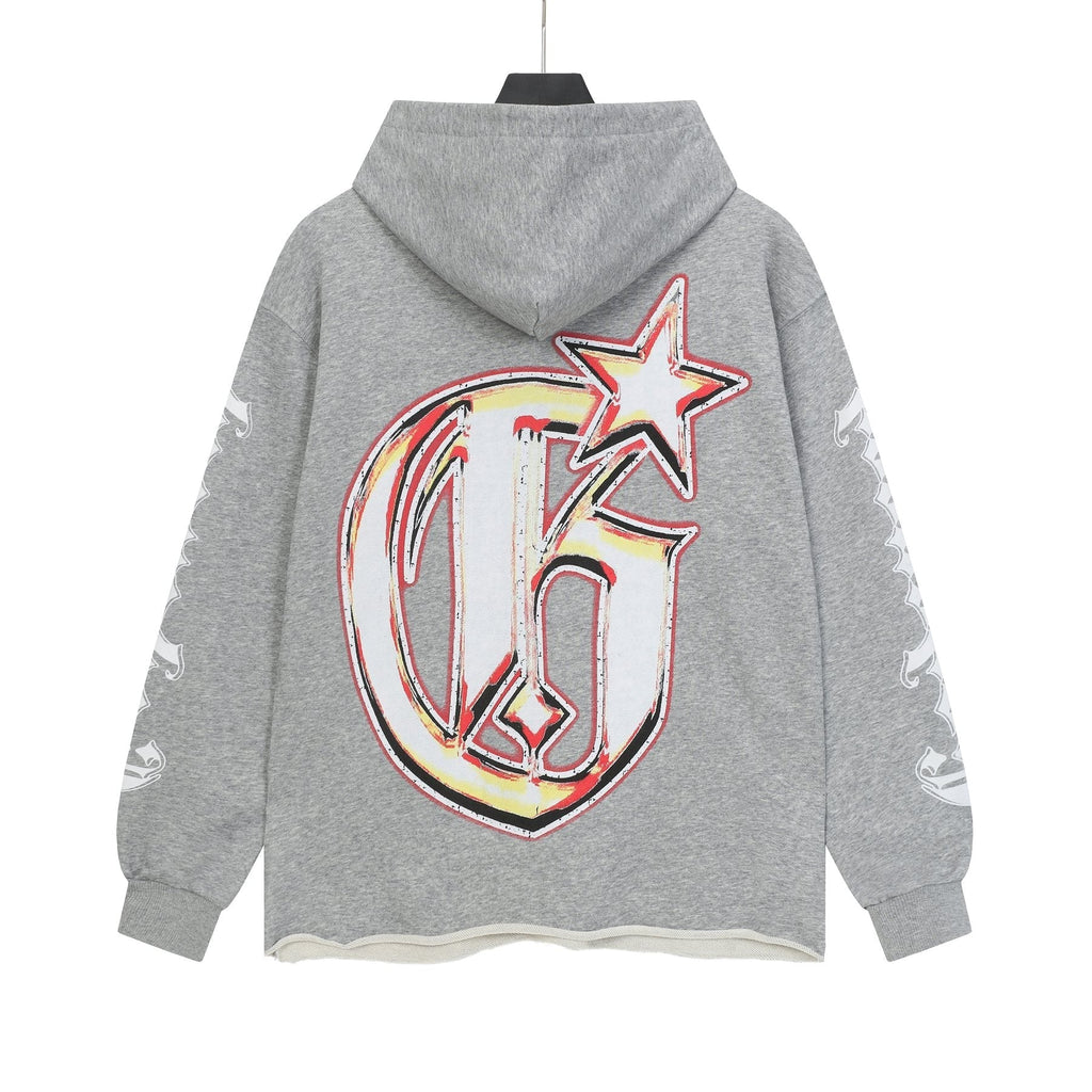 Godspeed Rock Graphic Distressed Hem Hoodie ¡ª back