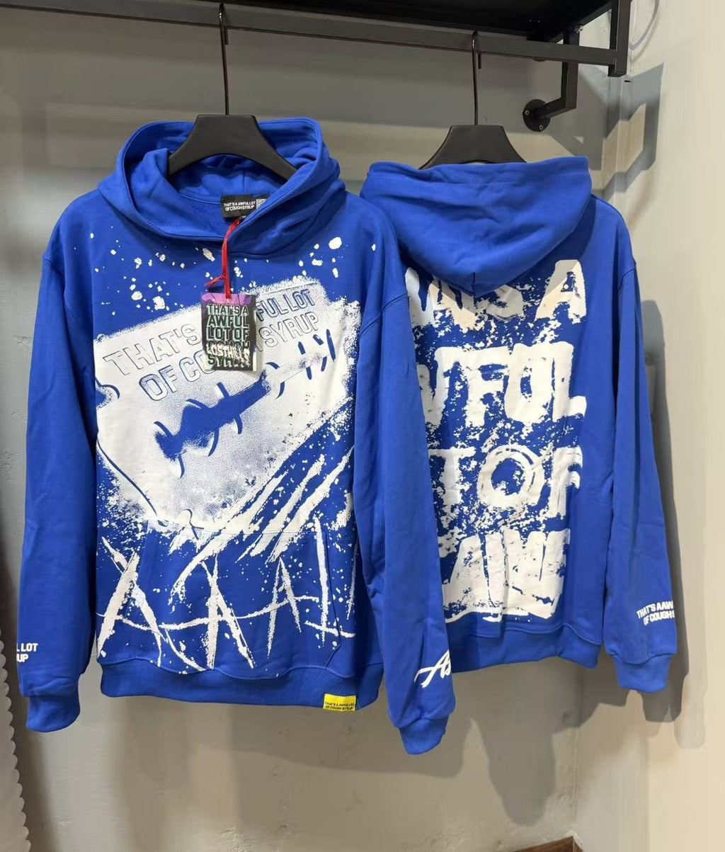 THAT'S A AWFUL LOT OF COUGH SYRUP Star Graphic Pullover Hoodie ¡ª context