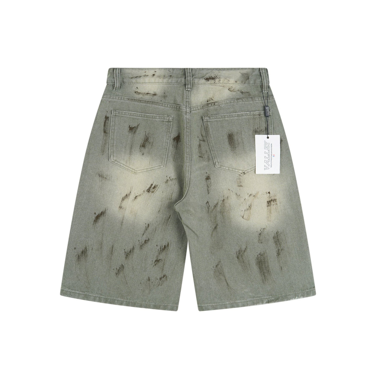 VALLEY Skittles Rhinestone Denim Shorts ¡ª back