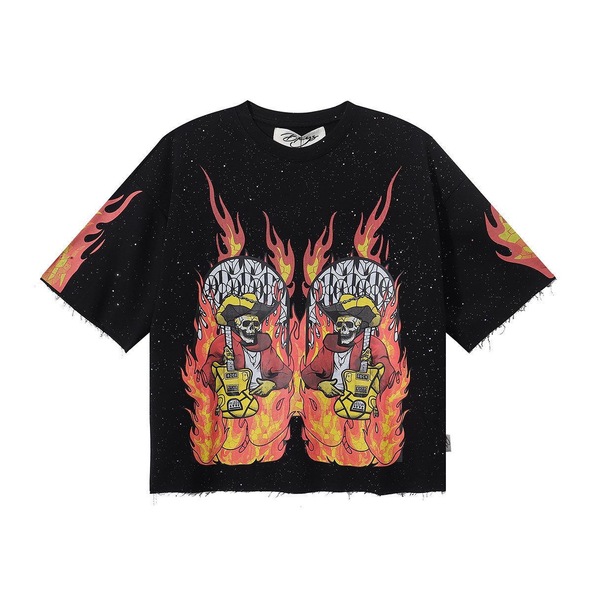 BKYS Revival On Fire Skull Guitar Graphic T-Shirt ¡ª hero