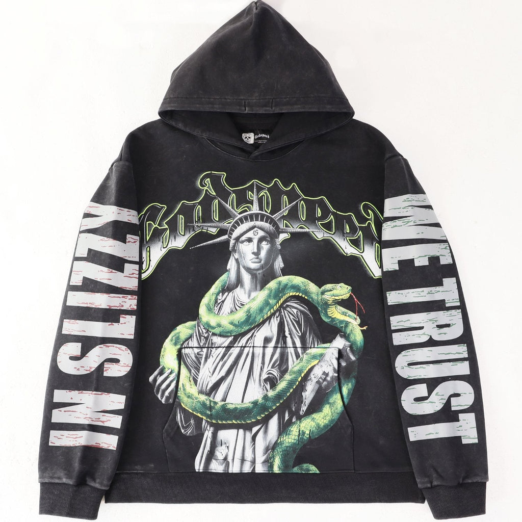 Godspeed Top 5 Slizzy Statue & Snake Graphic Hoodie ¡ª hero