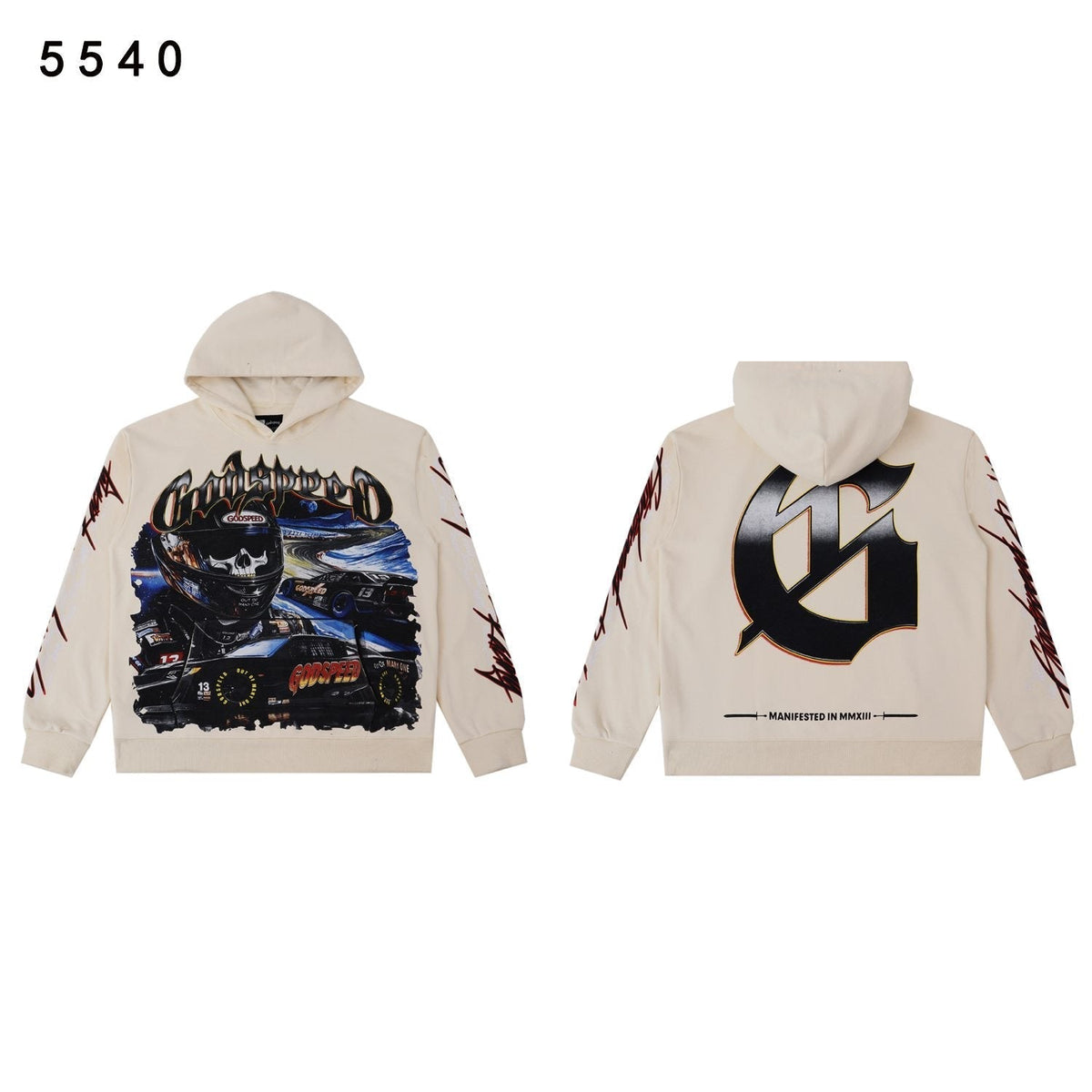 Godspeed Racing Graphic Washed Hoodie ¡ª front
