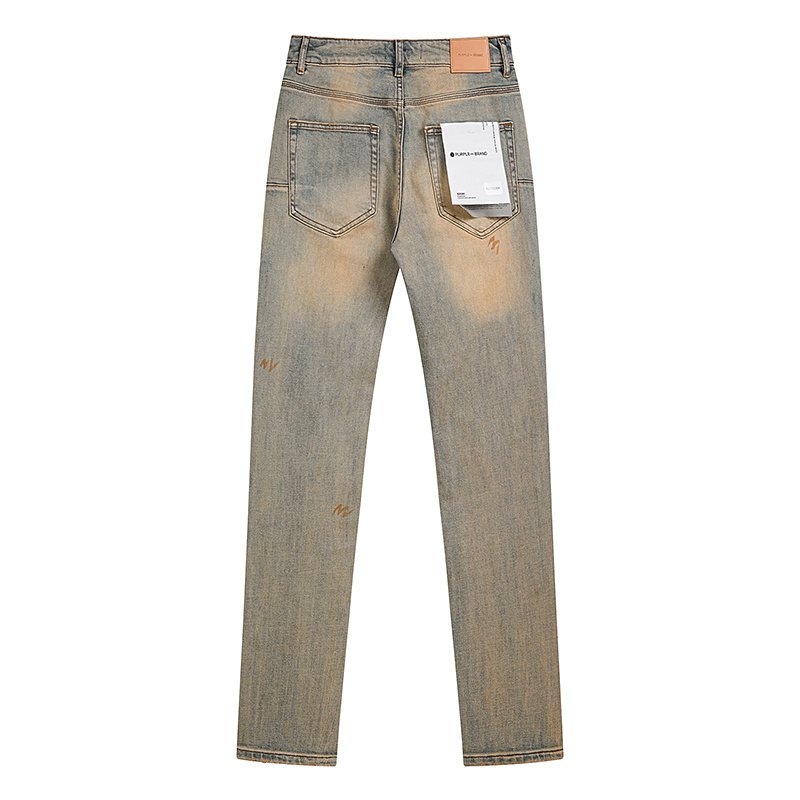Purple Brand Light Blue Distressed Slim Tapered Jeans ¡ª back