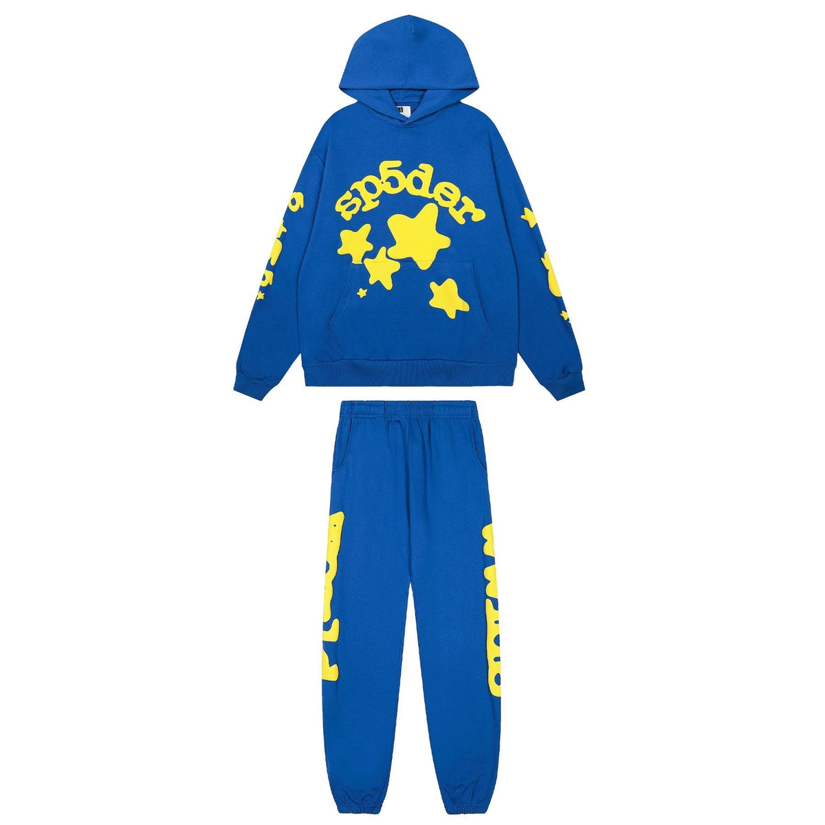 Sp5der Graphic Hoodie & Jogger Matching Set ¡ª front