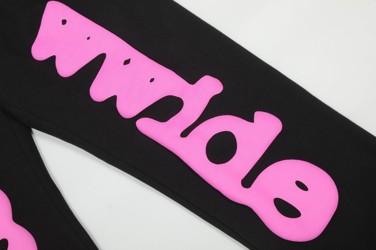 Sp5der Pink Star Graphic Matching Set - Black ¡ª detail