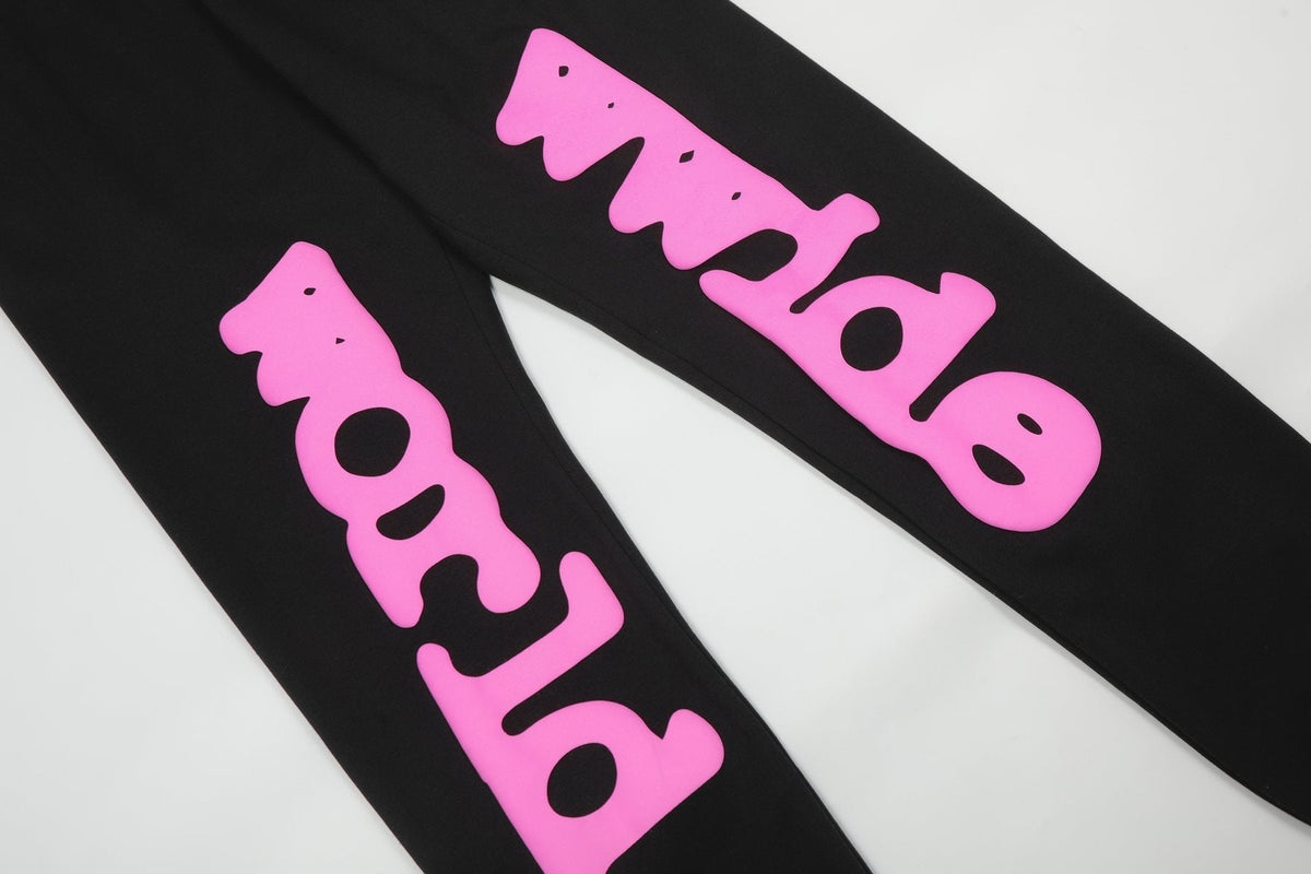 Sp5der Pink Star Graphic Matching Set - Black ¡ª detail