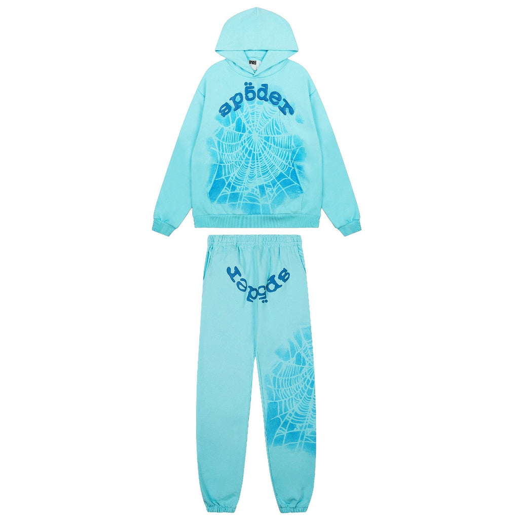 Sp5der Light Blue Spiderweb Graphic Matching Set ¡ª hero